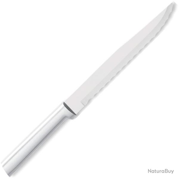 Couteau de Cuisine Rada Serrated Slicer Lame Acier T420 Manche Alu Argent� Made In USA RDCDR138