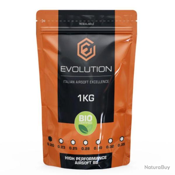 BILLES BIO EVOLUTION AIRSOFT 0,20 g Blanches SACHET 1KG