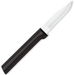 Couteau de Cuisine Rada Peeling Paring Lame Acier T420 Manche R&eacute;sine Noir Made In USA RDCDW202