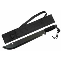Couteau Fixe Rite Edge Bushweed Lame Acier Inox Manche Corde Noir &Eacute;tui Nylon CN926957