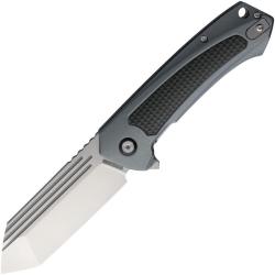 Couteau Rough Ryder Tanto Lame Acier Inox Manche Aluminium Gris/Noir Linerlock RR2752
