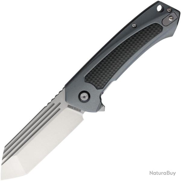 Couteau Rough Ryder Tanto Lame Acier Inox Manche Aluminium Gris/Noir Linerlock RR2752