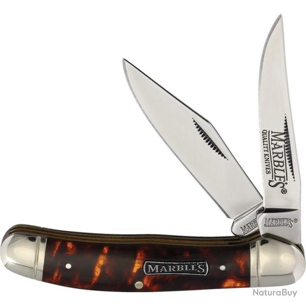 Couteau Marbles Copperhead 2 Lames Acier 440A Manche Synth�tique �caille Slip Joint MR610