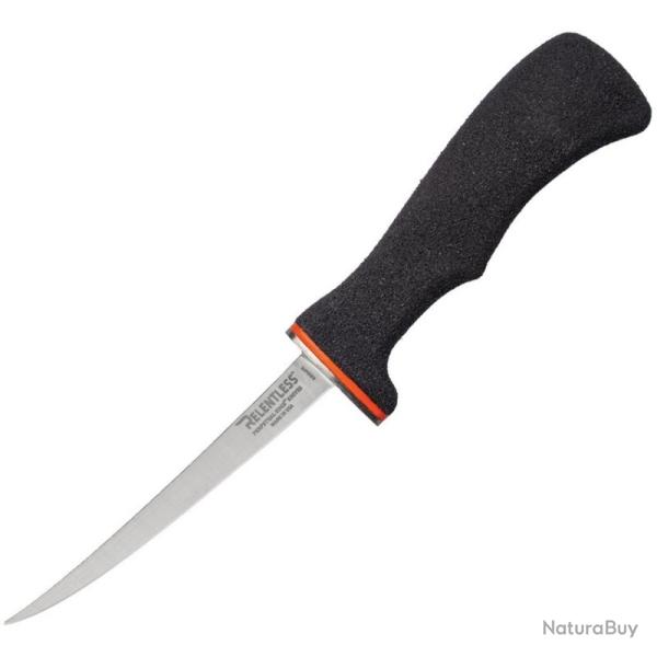 Couteau Relentless Knives RKB II Lame Titane Manche ABS Noir et Orange �tui Cuir Made In USA RKN6SBK