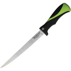 Couteau Relentless Knives Straight Fillet Lame Titane Manche ABS Noir et Vert Made In USA RKN10SFK