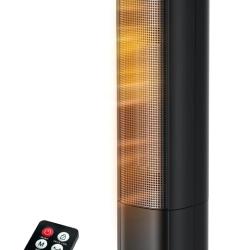 Chauffage d'Appoint soufflant silencieux 2000W avec T&eacute;l&eacute;commande Oscillant &agrave; 75&deg;, 3 Modes, Minuterie