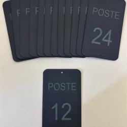 Num&eacute;ro de poste ou battue 12 &agrave; 24 bleu