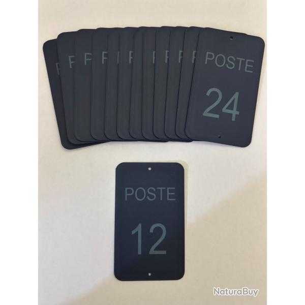 Num�ro de poste ou battue 12 � 24 bleu