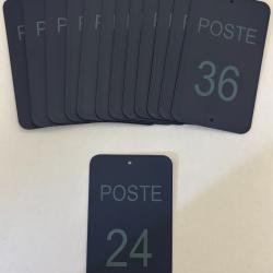Num&eacute;ro de poste ou battue 24 &agrave; 36 bleu