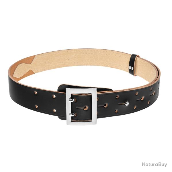Ceinture Officier Cuir Bovid� M&M Leder 45mm Double Ardillon Noir
