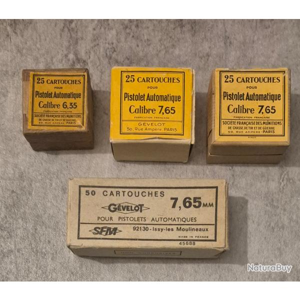 Lot de 4 bo�tes vides de munition ancienne (rep6)
