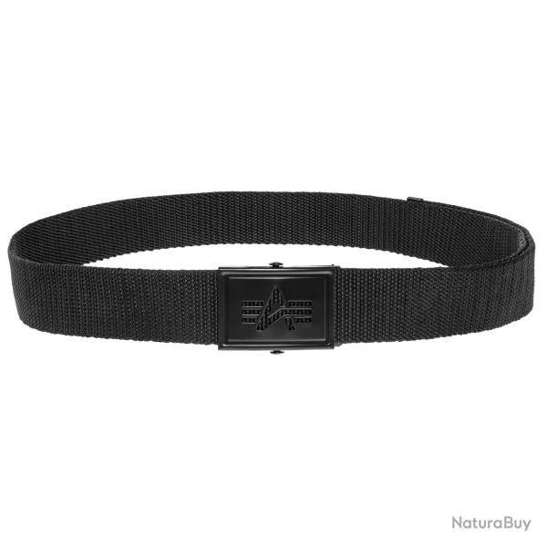 Ceinture Sangle Alpha Industries Heavy Duty Logo 40mm Black Black