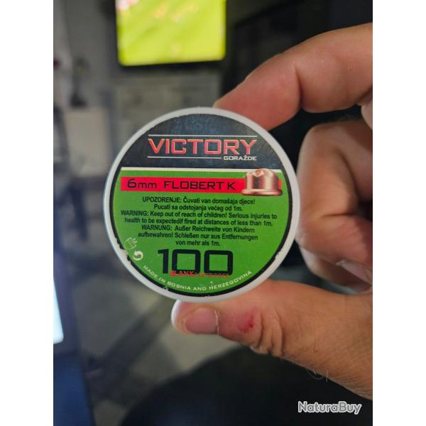cartouches 6mm blanc VICTORY boite de 100