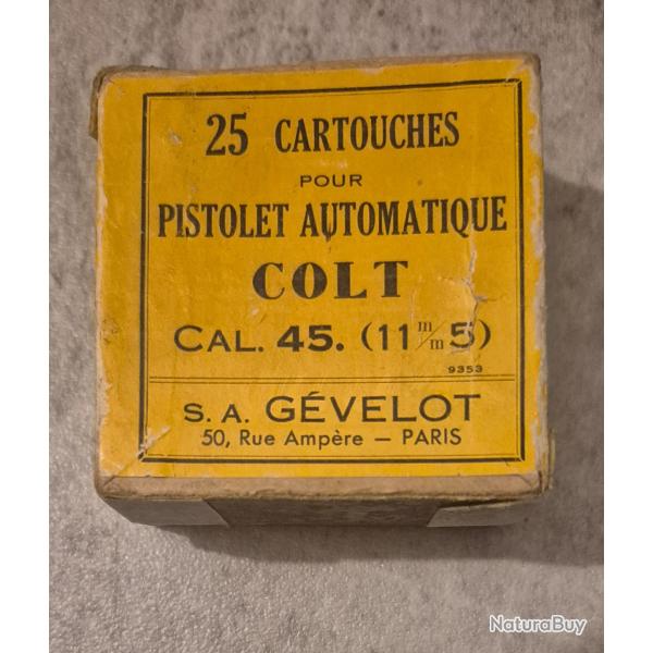 Bo�te vide de munition calibre 45 ACP GEVELOT