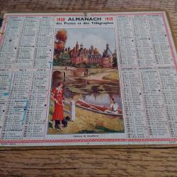 Calendrier des PTT de 1939 - D&eacute;but de la guerre WW2