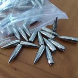 **PORT GRATUIT**// LOT 50 OGIVES cal 308 .30 147gr - FMJBT balles chemis&eacute;es 9,6g