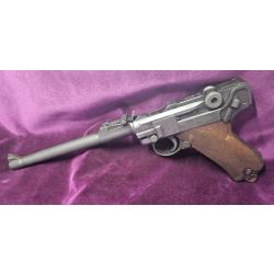 Pistolet Luger LP08 Artillerie DWM 1918/1920 - double date ! P08 Long monomatricule - Categorie B