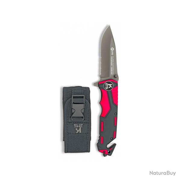 Couteau Sapeurs-Pompiers K25 Rouge
