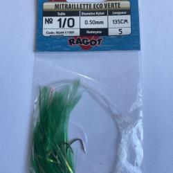 Ragot Mitraillette ECO Verte 1/0 - 5 hame&ccedil;ons - 0,50 mm - 135 cm - Neuf