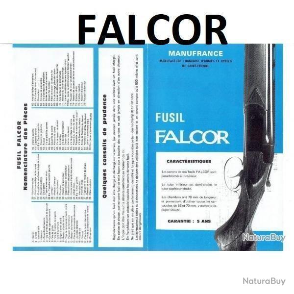 notice fusil FALCOR MANUFRANCE (envoi par mail) - VENDU PAR JEPERCUTE (m2915)
