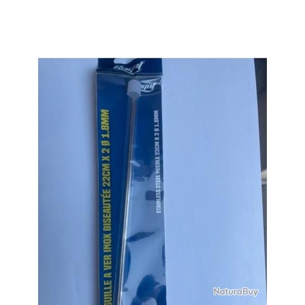 RAGOT Aiguille � Vers Inox Biseaut�e 22 cm 1,8 mm  Blister de 2  RG0100024
