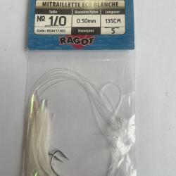 Ragot Mitraillette ECO Blanche - 5 hame&ccedil;ons 1/0 - 0,50 mm - 135 cm - Neuf RG4417002