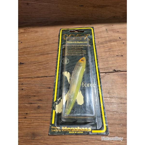 Leurre de surface MEGABASS Dog X S Jaune/Transparent