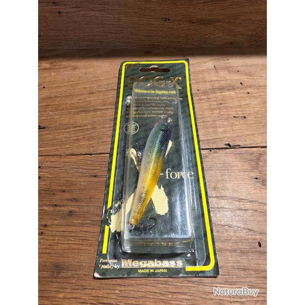 Leurre de surface MEGABASS Dog X S Noir/Jaune
