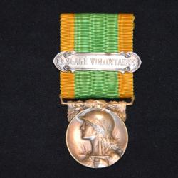 MEDAILLE COMMEMORATIVE 1914/1918-MODULE DE MORLON-POINCON JANVIER BERCHOT-ENGAGE VOLONTAIRE