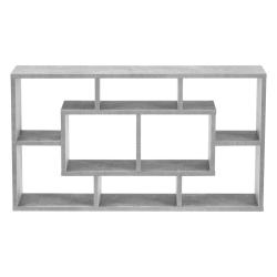 Meuble mural design &eacute;tag&egrave;re flottante styl&eacute;e 8 compartiments de rangement 85 cm gris 03_0005853