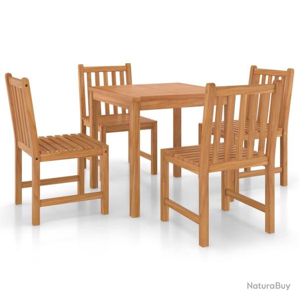 Ensemble de salle � manger de jardin meuble ext�rieur 5 pi�ces bois de teck solide 02_0013766