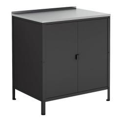 Armoire de jardin acier laqu&eacute; 92 x 80 x 50 cm noir mat 03_0006354