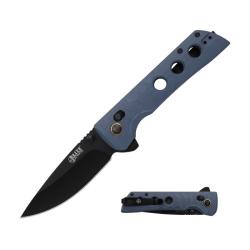 Couteau Elite Tactical FDR020 Lame Acier 3Cr13 Manche G10 Bleu Cross Bar Lock (Rapid ETFDR020BL