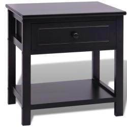 Table de nuit chevet commode armoire meuble chambre bois noir 1402151