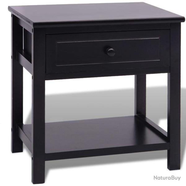 Table de nuit chevet commode armoire meuble chambre bois noir 1402151