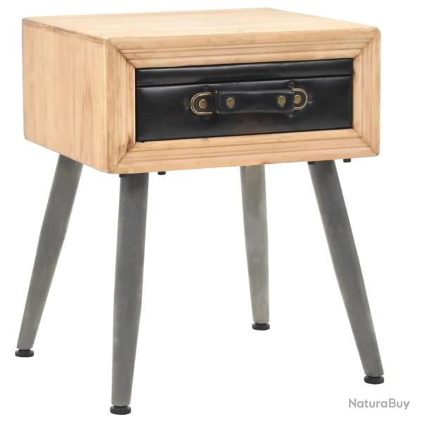 Table de nuit chevet commode armoire meuble chambre bois de sapin massif 43 x 38 x 50 cm 1402065