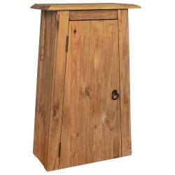 Buffet bahut armoire console meuble de rangement lat&eacute;rale de salle de bain pin recycl&eacute; massif 70 cm