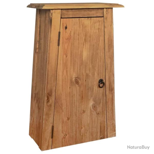 Buffet bahut armoire console meuble de rangement lat�rale de salle de bain pin recycl� massif 70 cm