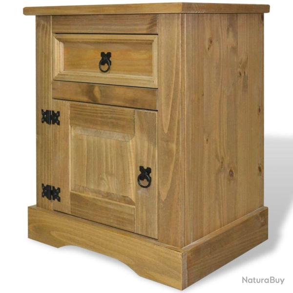 Table de nuit chevet commode armoire meuble chambre meuble de chevet pin mexicain gamme corona 53 x