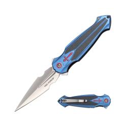 Couteau A/O Tac Force 2025 Lame Acier 3Cr13 Manche Aluminium Bleu/Noir Linerlock TF2025BL