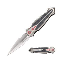 Couteau A/O Tac Force 2025 Lame Acier 3Cr13 Manche Aluminium Gris/Noir Linerlock TF2025GY