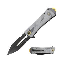 Couteau A/O Tac Force 2024 Lame Acier 3Cr13 Manche Aluminium Gris/Jaune Linerlock TF2024GY