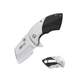 Couteau A/O MTech A2058 Lame Acier 3Cr13 Manche G10/Inox Noir/Argent Linerlock MTA2058