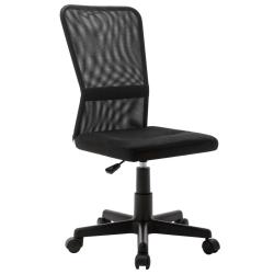 Chaise fauteuil si&egrave;ge de bureau informatique &eacute;tude 44 x 52 x 100 cm tissu en maille noir 02_0024036