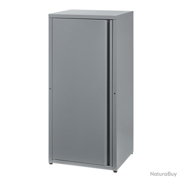 Armoire �tag�re meuble de rangement 88 x 40 x 35 cm m�tallique acier gris 03_0008904