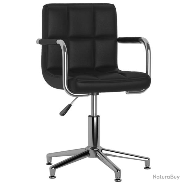 Chaise fauteuil si�ge de bureau informatique �tude pivotante similicuir noir 02_0024051