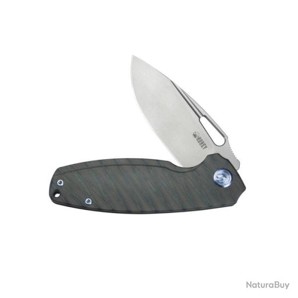Couteau KB Knives Tityus Lame Acier 14C28N Manche Titane Flamm� Framelock KUB360E