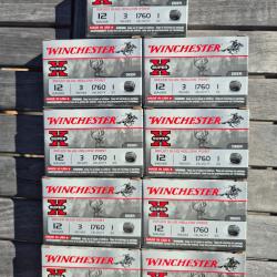 Lot de 9 boites de 5 cartouches &agrave; balle Winchester Super X Hollow Point Slug 12/76