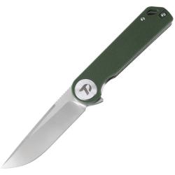 Couteau Dreamtech Lame Acier D2 Drop Point Manche G10 Green Liner Lock DTK3897GGR