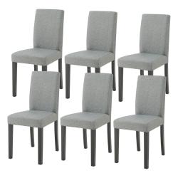 Lot de 6 chaises de salle &agrave; manger gris clair 03_0009898